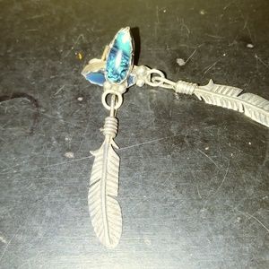 Silver drop earrings with Paua